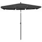 Preview: Sonnenschirm mit Mast 210x140 cm Anthrazit