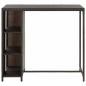Preview: Bartisch mit Regal Braun 120x60x110 cm Poly Rattan