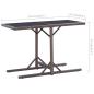 Preview: Gartentisch Braun 110×53×72 cm Glas und Poly Rattan