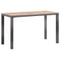 Preview: ARDEBO.de - Gartentisch Anthrazit und Braun 123x60x74 cm Massivholz Akazie