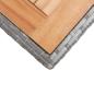 Preview: Gartentisch Anthrazit und Braun 123x60x74 cm Massivholz Akazie