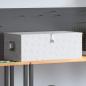 Preview: ARDEBO.de - Aufbewahrungsbox Silbern 90x47x33,5 cm Aluminium