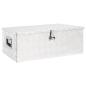 Preview: Aufbewahrungsbox Silbern 90x47x33,5 cm Aluminium
