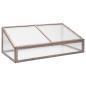 Preview: ARDEBO.de - Gewächshaus Grau 110x56x39 cm Tannenholz