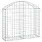 Preview: Gabione mit Hochbogen 100x30x80/100 cm Verzinktes Eisen