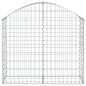 Preview: Gabione mit Hochbogen 100x30x80/100 cm Verzinktes Eisen