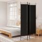Preview: ARDEBO.de - 3-tlg. Paravent Schwarz 120x220 cm Stoff