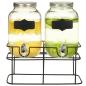 Preview: ARDEBO.de - Getränkespender 2 Stk. mit Ständer 2 x 4 L Glas