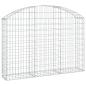 Preview: Gabione mit Hochbogen 150x30x100/120 cm Verzinktes Eisen