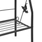 Preview: 3-stufiges Pflanzenregal Schwarz 52 x 28 x 128 cm Eisen