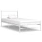 Preview: ARDEBO.de - Bettgestell Weiß Metall 100 × 200 cm