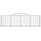 Preview: Gabione mit Hochbogen 300x50x80/100 cm Verzinktes Eisen