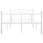 Preview: Bettgestell Weiß Metall 160×200 cm