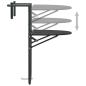 Preview: Balkon-Hängetisch Braun 60x64x83,5 cm Kunststoff Rattan-Optik