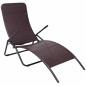 Preview: ARDEBO.de - Sonnenliege Klappbar Poly Rattan Brown