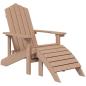 Preview: Adirondack-Gartenstuhl mit Fu?teil HDPE Braun