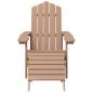 Preview: Adirondack-Gartenstuhl mit Fu?teil HDPE Braun
