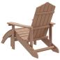 Preview: Adirondack-Gartenstuhl mit Fu?teil HDPE Braun