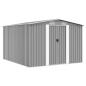 Preview: ARDEBO.de - Gartenhaus 257x298x178 cm Metall Grau