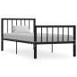 Preview: ARDEBO.de - Bettgestell Schwarz Metall 100 × 200 cm