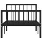 Preview: Bettgestell Schwarz Metall 100 × 200 cm