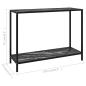 Preview: Konsolentisch Schwarz 100x35x75 cm Hartglas