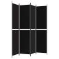 Preview: 4-tlg. Paravent Schwarz 200x220 cm Stoff