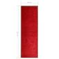 Preview: Fußmatte Waschbar Rot 60x180 cm