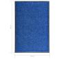 Preview: Fußmatte Waschbar Blau 60x90 cm