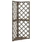 Preview: ARDEBO.de - Eckspalier Grau 50x50x145 cm Massivholz Tanne