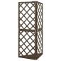 Preview: Eckspalier Grau 50x50x145 cm Massivholz Tanne