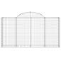 Preview: Gabione mit Hochbogen 200x30x100/120 cm Verzinktes Eisen