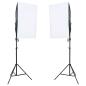 Preview: Fotostudio-Set mit Beleuchtung und Hintergrund