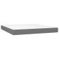 Preview: Boxspringbett mit Matratze Dunkelgrau 200x200 cm Stoff