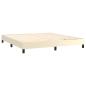 Preview: Boxspringbett mit Matratze & LED Creme 160x200 cm Kunstleder