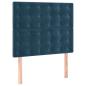 Preview: Boxspringbett mit Matratze Dunkelblau 80x200 cm Samt