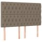 Preview: Boxspringbett mit Matratze Taupe 140x200 cm Stoff