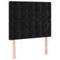 Preview: Boxspringbett mit Matratze Schwarz 90x200 cm Samt