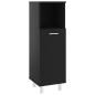 Preview: Badezimmerschrank Schwarz 30x30x95 cm Holzwerkstoff