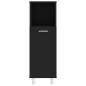 Preview: Badezimmerschrank Schwarz 30x30x95 cm Holzwerkstoff