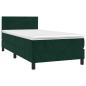 Preview: Boxspringbett mit Matratze Dunkelgrün 80x200 cm Samt