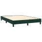 Preview: Boxspringbett mit Matratze Dunkelgrün 140x200 cm Samt