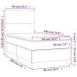 Preview: Boxspringbett mit Matratze Creme 90x190 cm Kunstleder