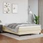 Preview: ARDEBO.de - Boxspringbett mit Matratze Creme 140x190 cm Kunstleder