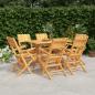 Preview: ARDEBO.de - 7-tlg. Garten-Essgruppe Massivholz Teak