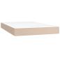 Preview: Boxspringbett Matratze Cappuccino-Braun 120x200cm Kunstleder