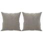 Preview: 2-Sitzer-Sofa mit Kissen Hellgrau 120 cm Samt