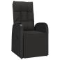 Preview: 5-tlg. Garten-Essgruppe mit Kissen Schwarz Poly Rattan