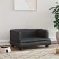 Preview: ARDEBO.de - Hundebett Schwarz 60x40x30 cm Kunstleder