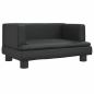 Preview: Hundebett Schwarz 60x40x30 cm Kunstleder